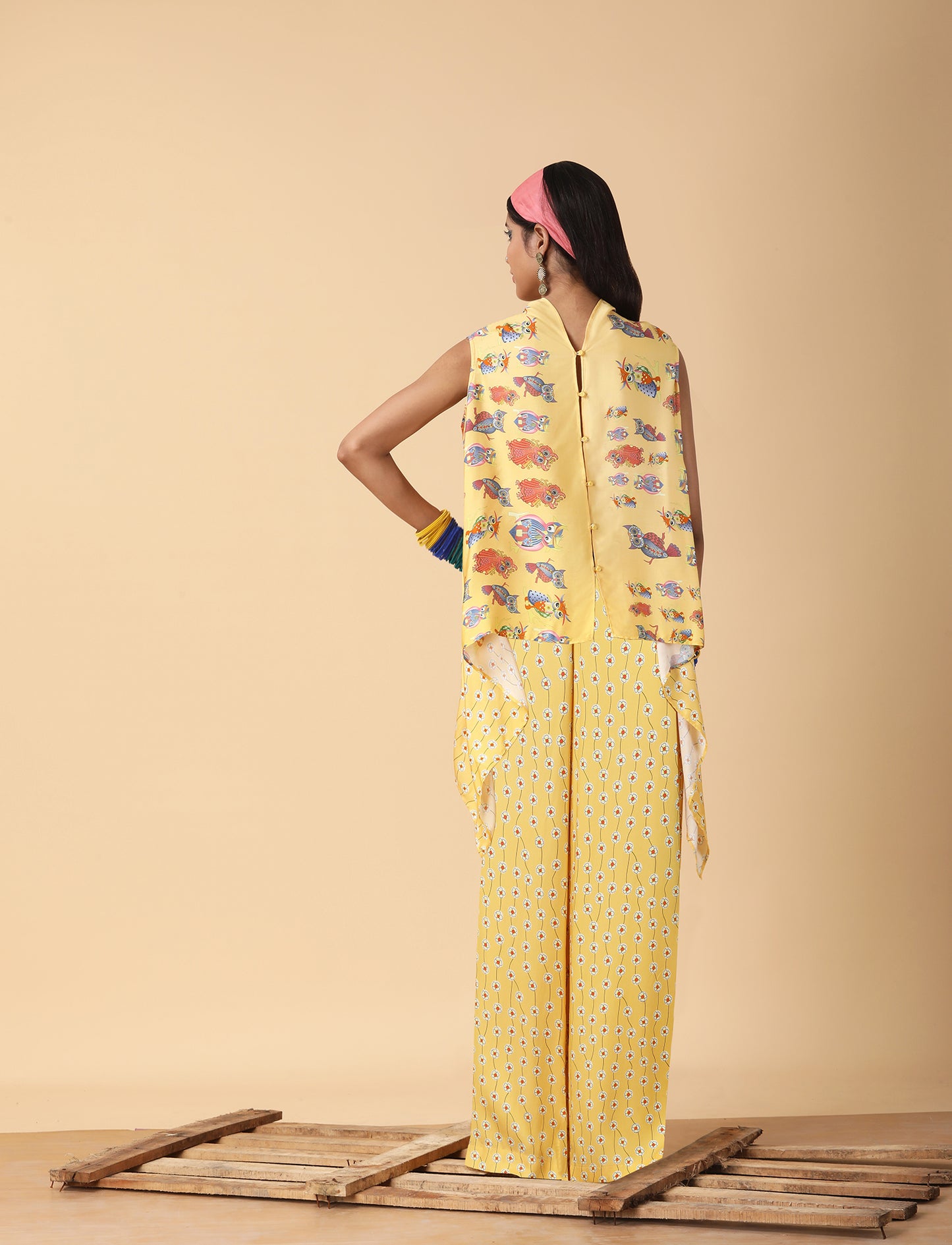 Cowl Neck Asymmetric Top a coordinate set