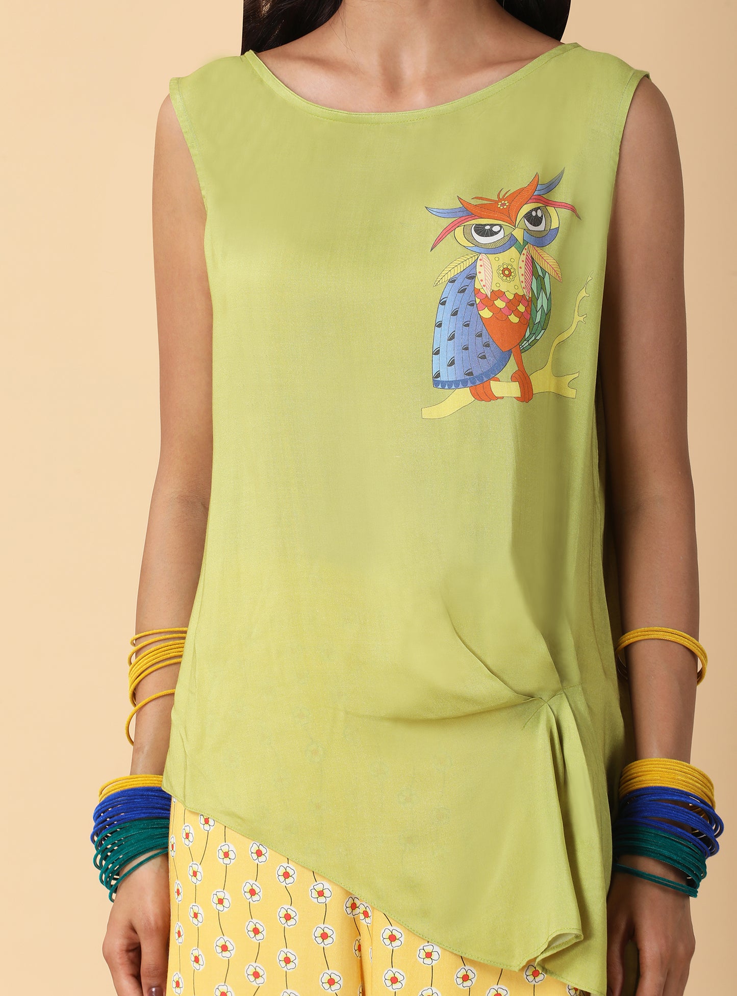 Ruched Asymmetric Top