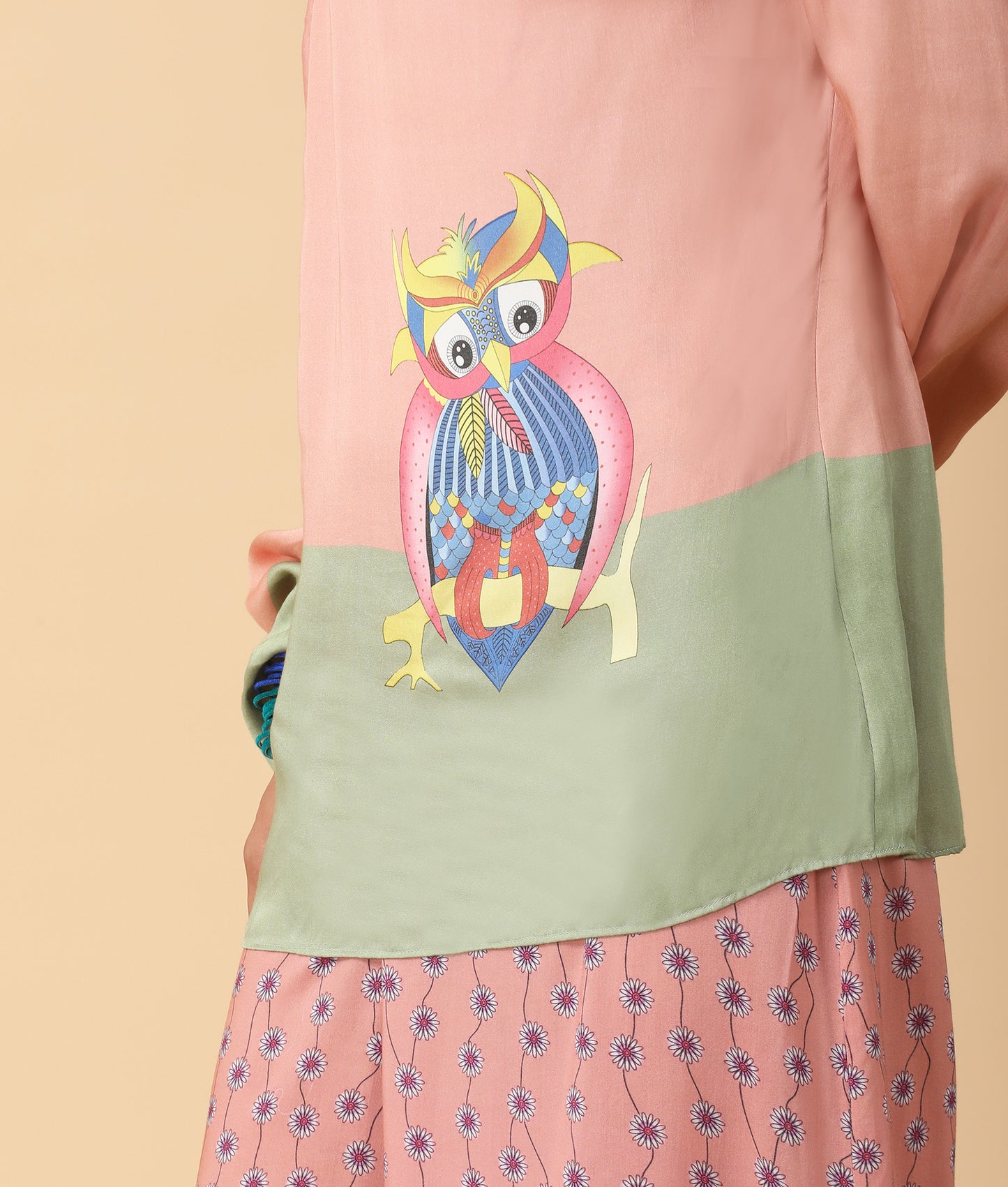 Ruched Neckline Top with full Sleeves