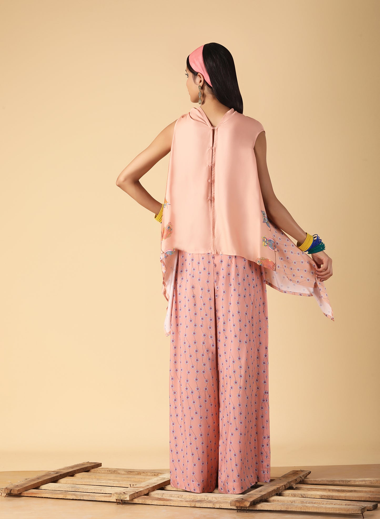 Cowl Neck Asymmetric top a coordinate set