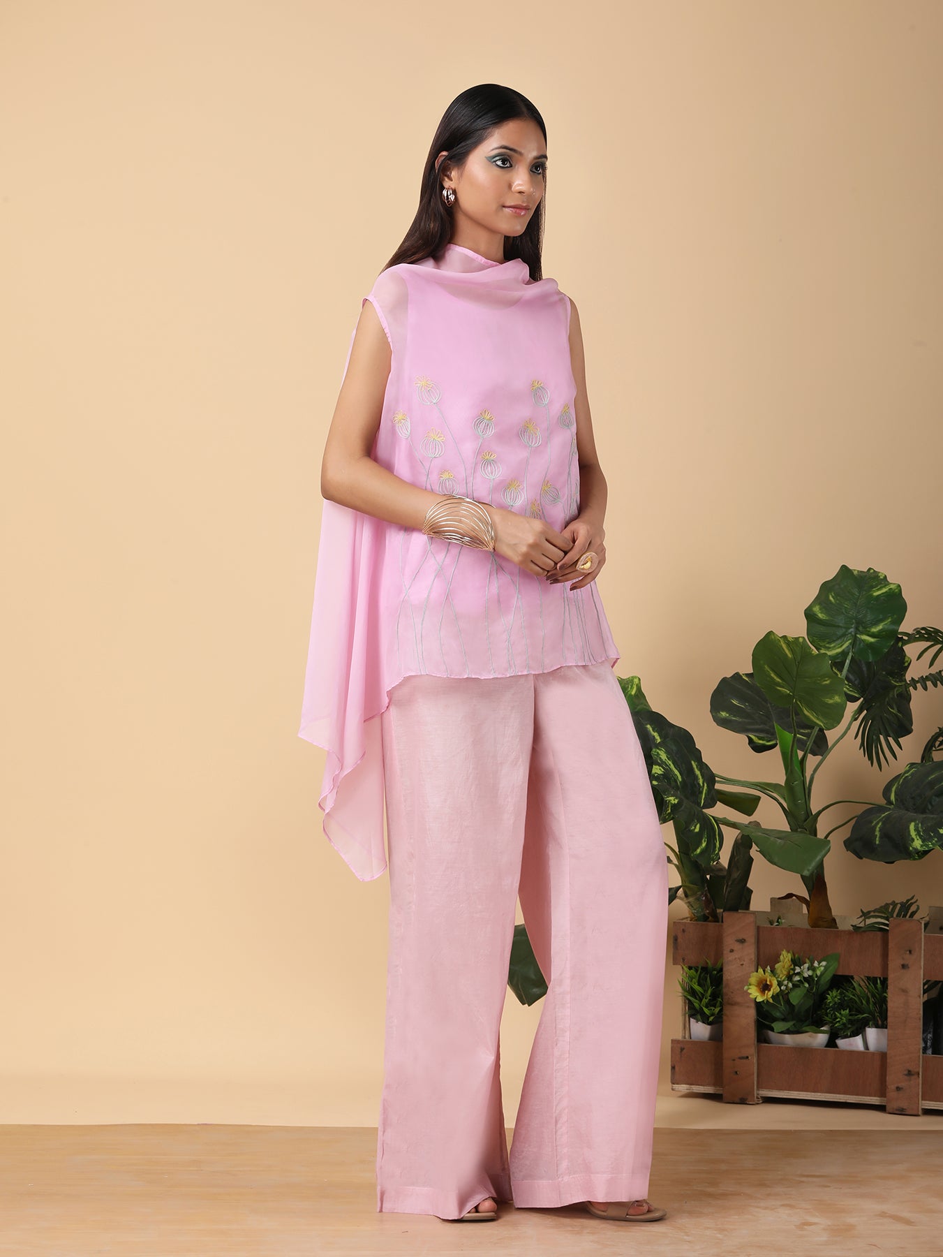 Sweet lilac Asymmetrical top set