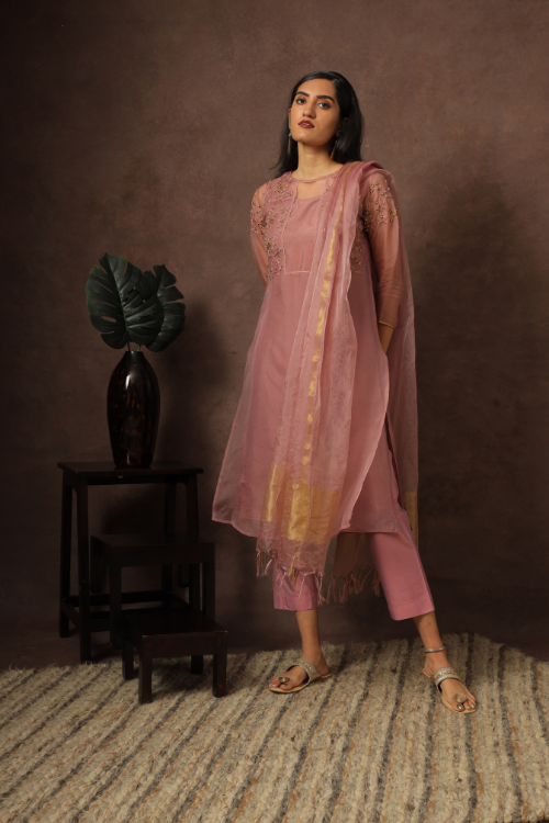 Silk Organza kurta set