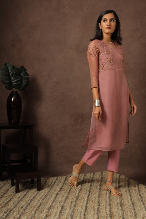 Silk Organza kurta set