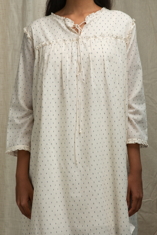 Off White, Chanderi Cotton Top