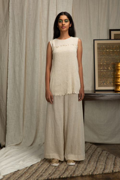 Ecru Sleeveless Top