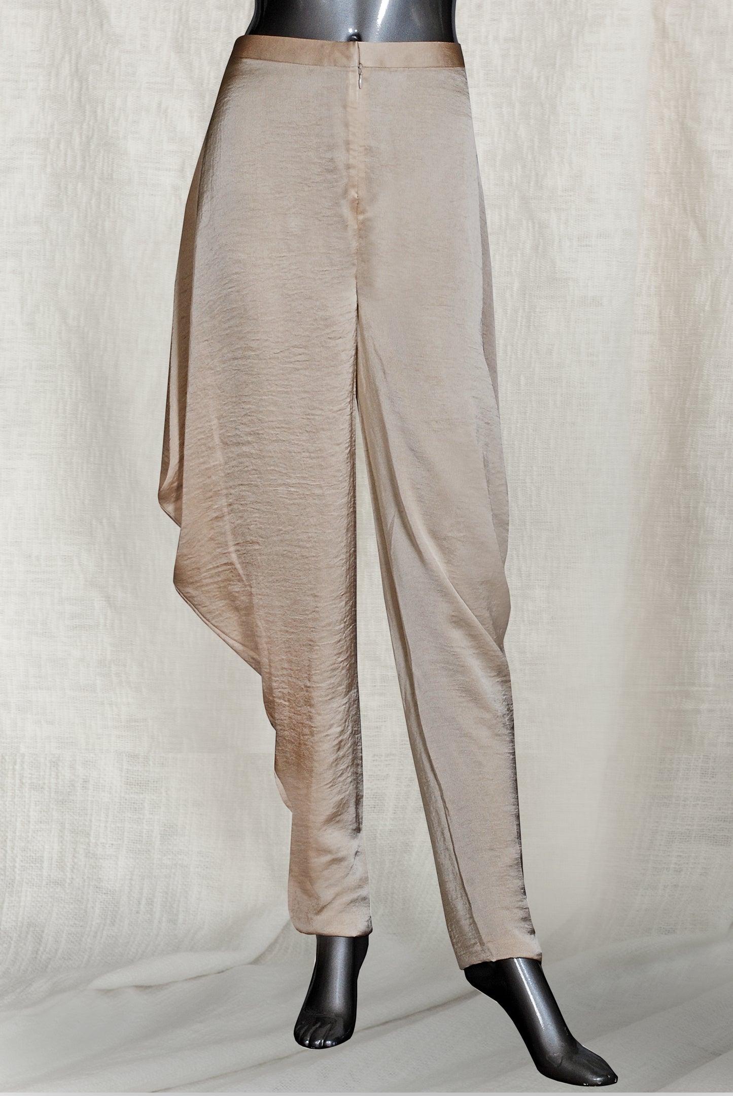 Trouser - Beige Satin/Rayon Diamond