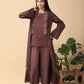 Dark Chocolate  Tassar Overcoat set