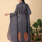 Long dress with batwing dress