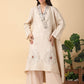 Natural tassar matka tunic set