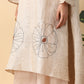 Natural tassar matka tunic set