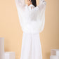 Batwing sleeves white top