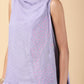 Lavender cowl-neck asymmetric top & trouser set