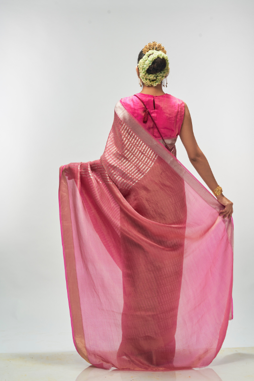 Berry Pink Monotone Saree